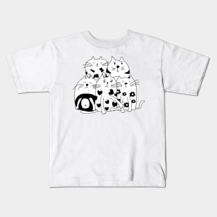 Funny cats Kids T-Shirt